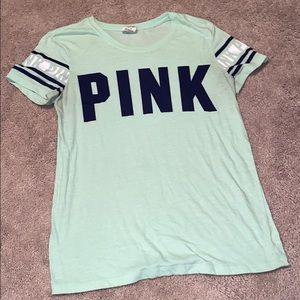 Mint green Pink shirt